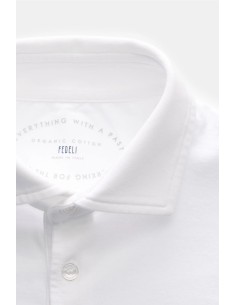 Fedeli polo Zero Algodón Giza orgánico manga corta blanco 2