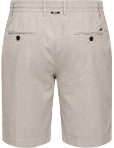 Bermudas lino algodón gris claro etilo jogger - Mason's vista frontal con cordones 2
