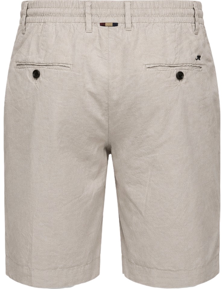 Bermudas lino algodón gris claro etilo jogger - Mason's visa trasera dos bolsillos
