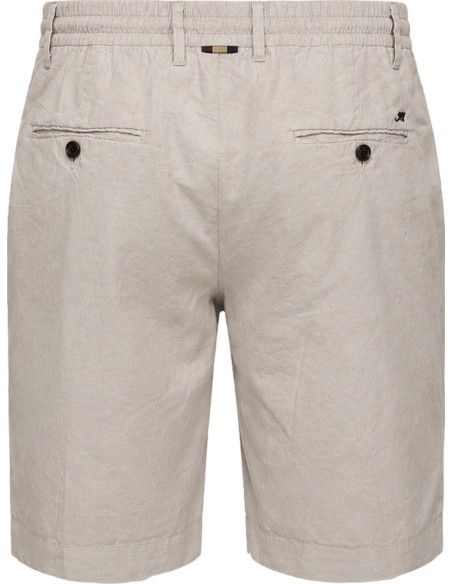 Bermudas lino algodón gris claro etilo jogger - Mason's visa trasera dos bolsillos