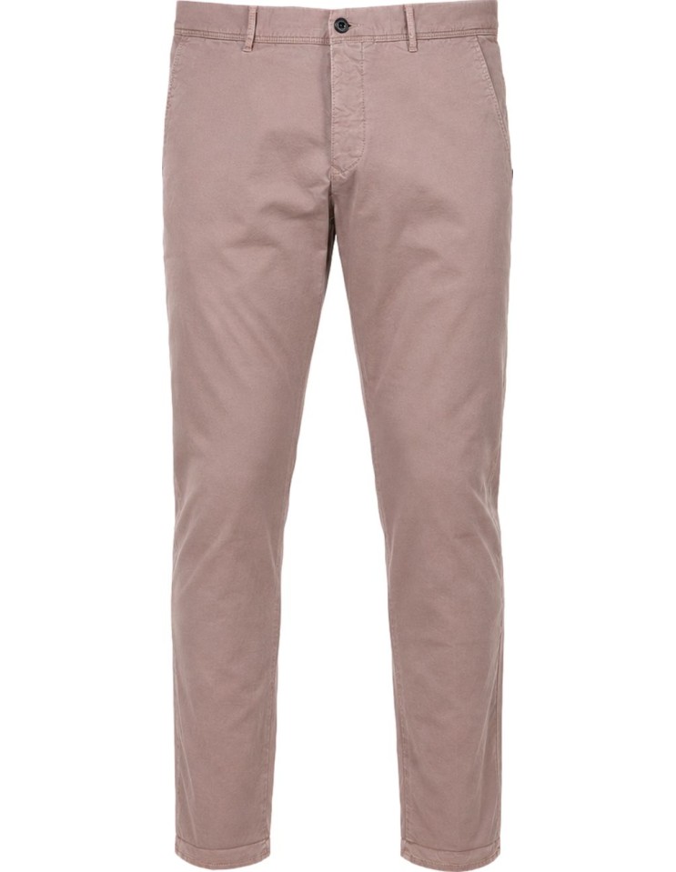 Incotex Pantalón gabardina elástica 4 estaciones rosa claro - Slowear vista frontal