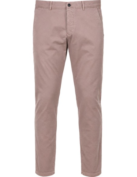 Incotex Pantalón gabardina elástica 4 estaciones rosa claro - Slowear vista frontal