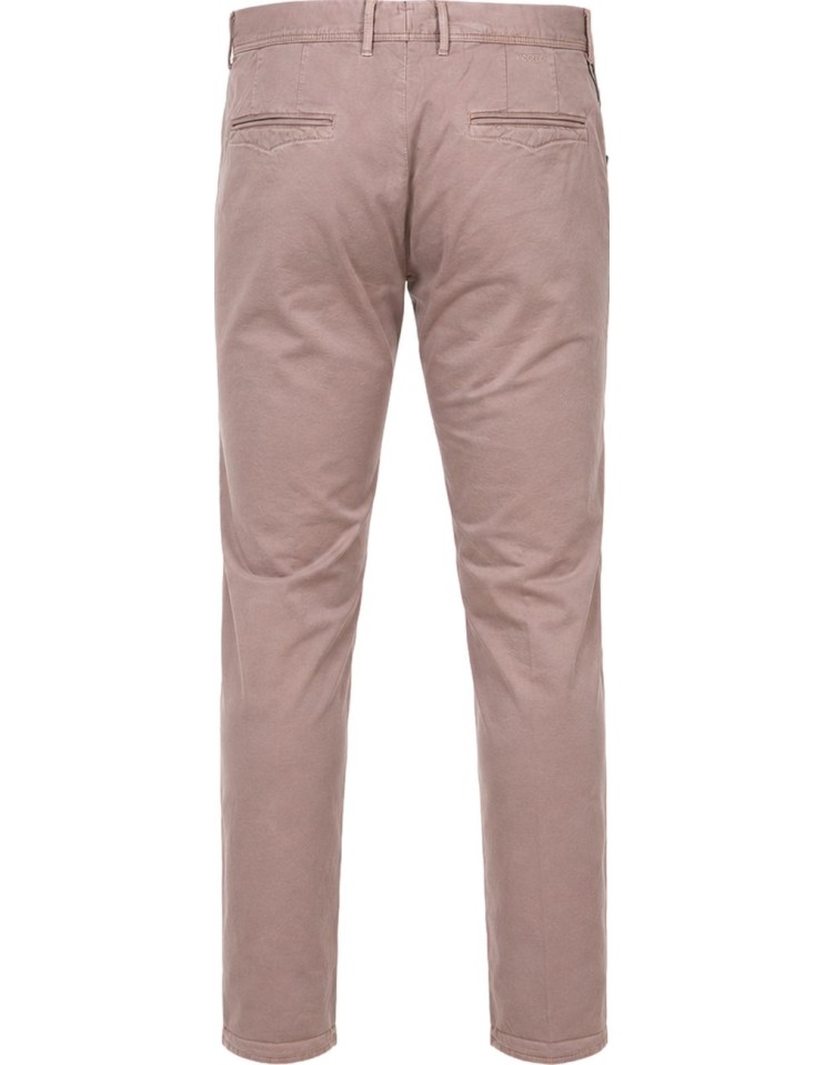 Incotex Pantalón gabardina elástica 4 estaciones rosa claro - Slowear vista trasera
