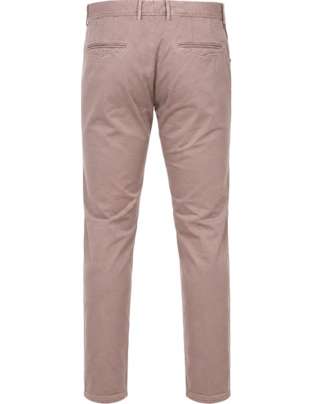Incotex Pantalón gabardina elástica 4 estaciones rosa claro - Slowear vista trasera