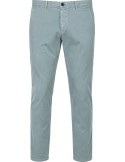 Incotex Pantalón ajustado en gabardina elástica de algodón 4 estaciones aqua - Slowear