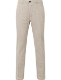 Incotex Pantalón ajustado algodón elástico micro dobby gris claro