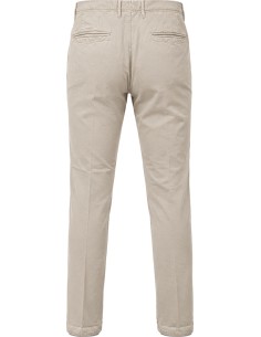 Incotex Pantalón ajustado algodón orgánico elástico micro dobby gris claro 2