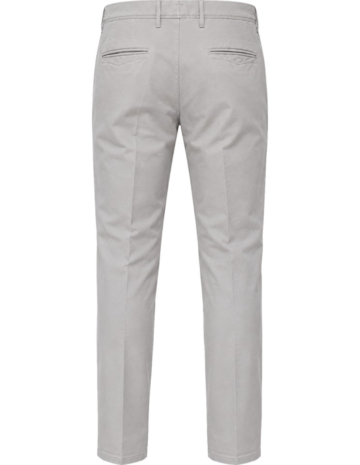 Slowear pantalón Summer saten elástico gris claro - Incotex vista trasera
