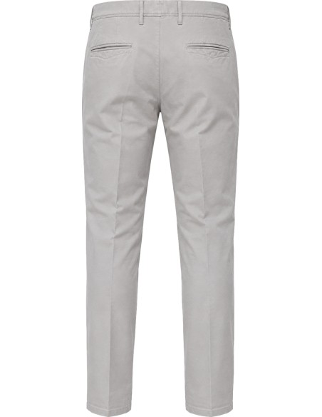 Slowear pantalón Summer saten elástico gris claro - Incotex vista trasera