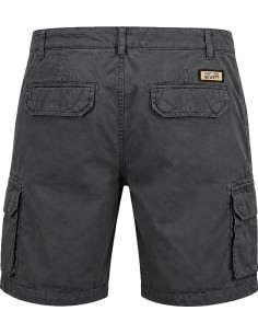 40Weft Bermudas Nick negro lavado vista frontal 2