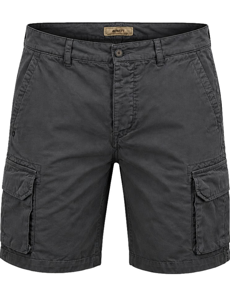 40Weft Bermudas Nick negro lavado vista frontal