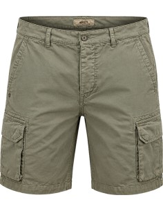 40Weft Bermudas cargo modelo Nick en color verde militar VISTA FRONTAL