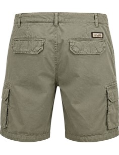 40Weft Bermudas cargo modelo Nick en color verde militar VISTA FRONTAL 2