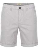 Bermudas en algodón y lino estilo chino en color gris claro - 40Weft