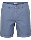 Bermudas en algodón y lino estilo chino en color azul cielo - 40Weft