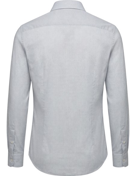 Camisa Sean Panamino Voile gris algodón estampado ditsy - Fedeli | Ego Madrid