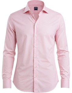 Camisa Sean Panamino Voile rosa claro algodón estampado ditsy - Fedeli