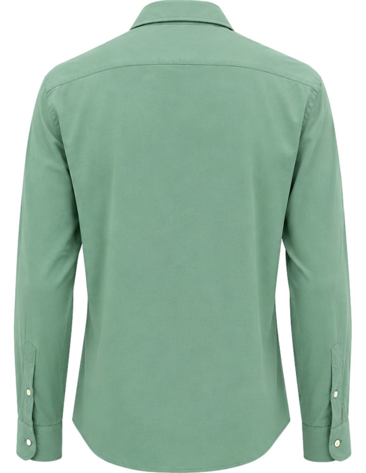Camisa Sean Panamino tejido voile de algodón color verde menta - Fedeli