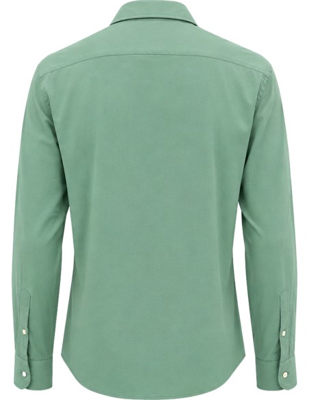 Camisa Sean Panamino tejido voile de algodón color verde menta - Fedeli