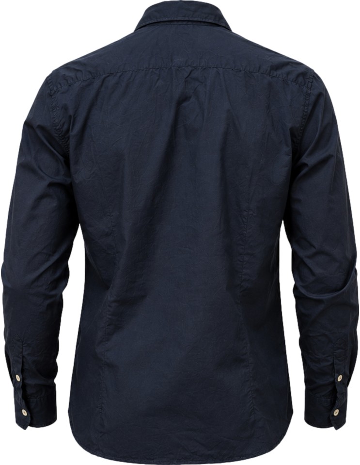 Camisa azul marino BOB espalda con pinzas