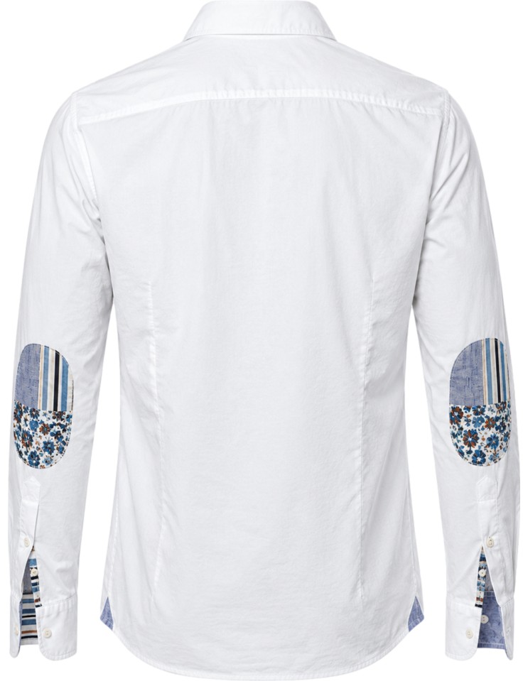 Camisa blanca con coderas y detalles - Bob con coderas y detalles