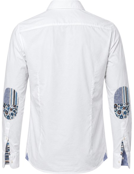 Camisa blanca con coderas y detalles - Bob con coderas y detalles