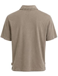 Polo manga corta color nuez con bolsillo en tejido camiseta - Bob 2