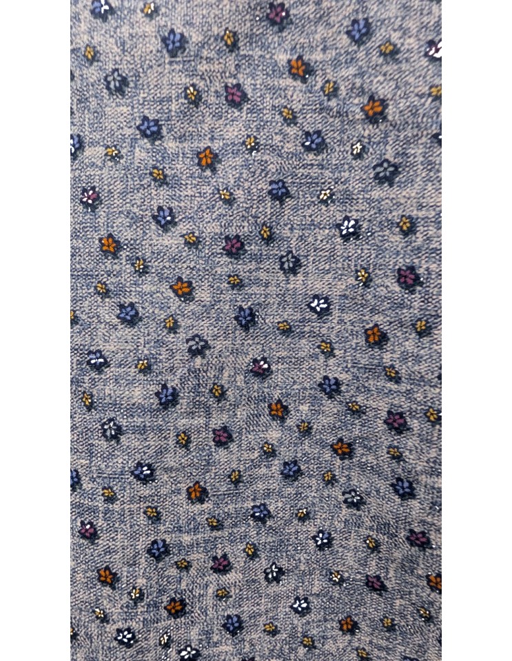 Camisa algodón doble estampado - Altemflower detalle tejido y estampado
