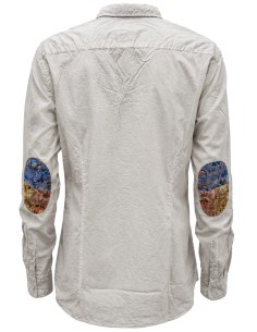 Camisa ajustada gris clara dirty con coderas - Bob vista frontal 2