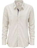 Camisa ajustada blanco roto dirty con coderas - Bob