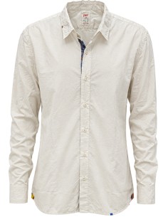 Ego Camisa ajustada blanco roto dirty con coderas - Bob vista frontal