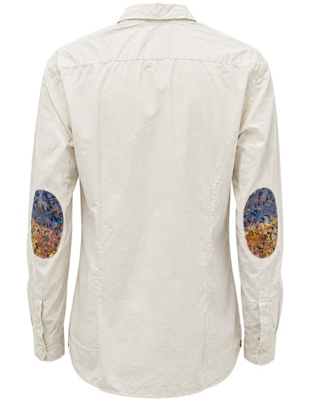 Ego Camisa ajustada blanco roto dirty con coderas - Bob vista espalda con coderas