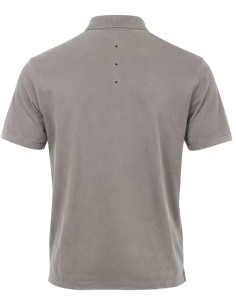 Polo manga corta gris lavado en piqué de algodón - Premiata vista frontal 2