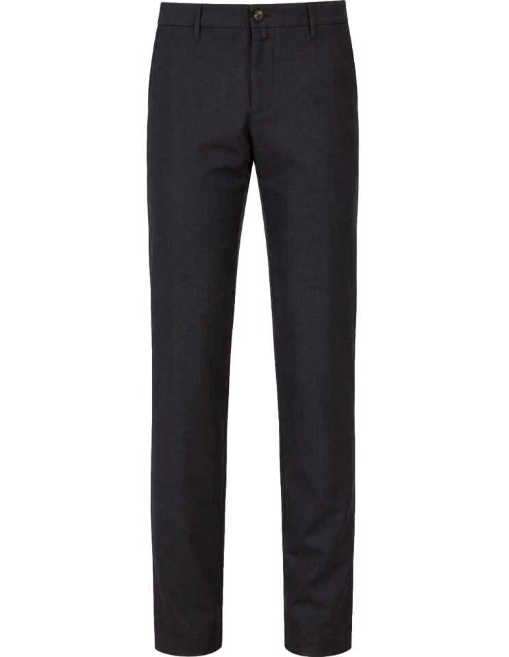 Pantalón Jacob Cohën gris lana fría media cinturilla fruncida - Jacob Cohën vista frontal