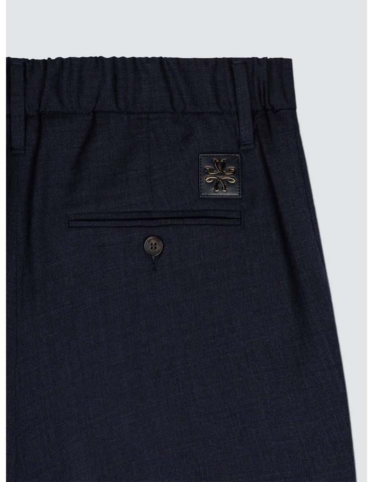 Cintirua fruncida del Pantalón Jacob Cohën gris lana fría media cinturilla fruncida - Jacob Cohën