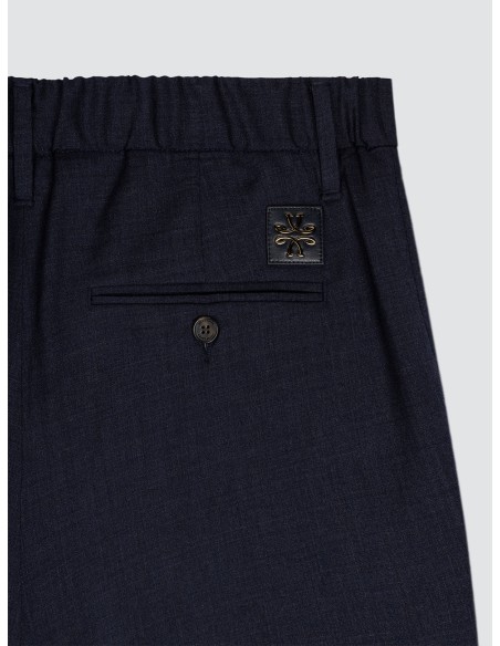 Cintirua fruncida del Pantalón Jacob Cohën gris lana fría media cinturilla fruncida - Jacob Cohën