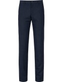 Pantalón azul lana fría media cinturilla fruncida - Jacob Cohën