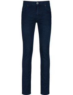 Pantalón elástico lino y algodón modelo Bard azul - Jacob Cohën vista frontal