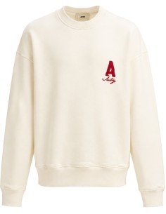 Sudadera Oversize blanca con logo rojo - Autry vista frontal logo en pecho