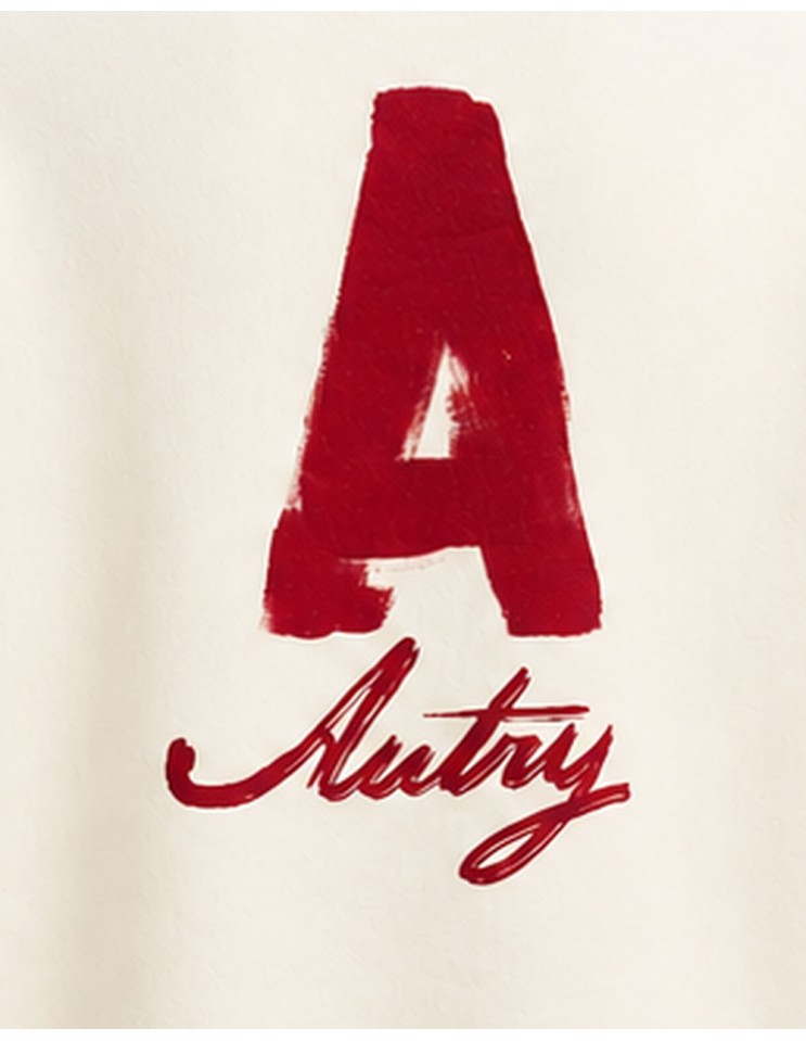 Sudadera Oversize blanca con logo rojo - Autry logo rojo Autry