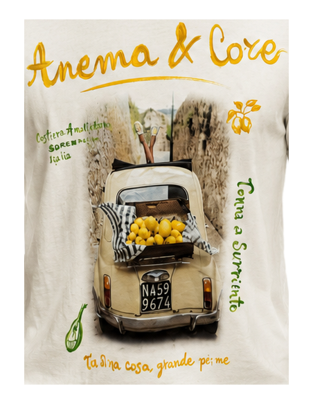 Camiseta blanca manga corta estampado - Bob