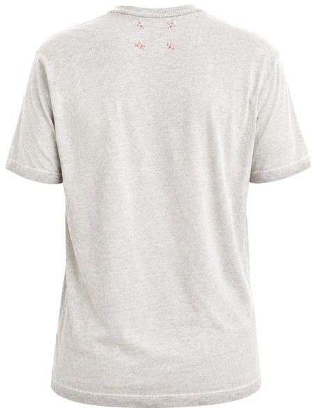 Camiseta manga corta gris claro con estampado Ride it free - Bob espalda lisa