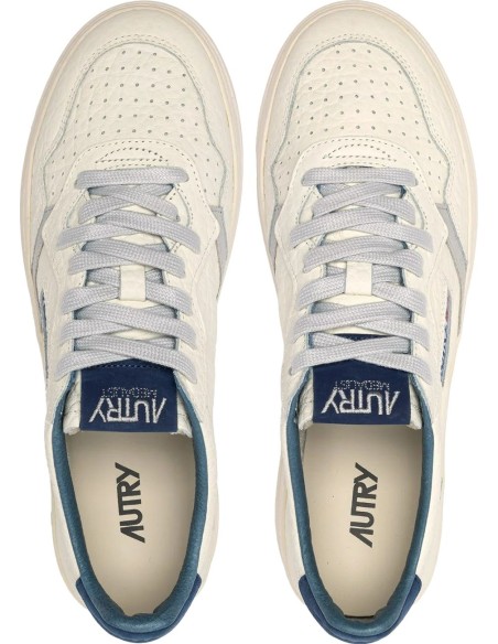 ZAPATILLAS MEDALIST LOW DE PIEL BLUE DEPTHS Y VAPOR NE20 VISTA CENITAL