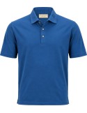 Filippo de Laurentiis polo manga corta en crepe cotton azul royal