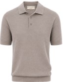 Filippo de Laurentiis polo manga corta con textura en crepe cotton gris