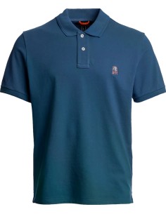 PARAJUMPERS Polo Wellington manga corta azul true blue vista frontal, polo pique de  algodón con logo PJs en pecho