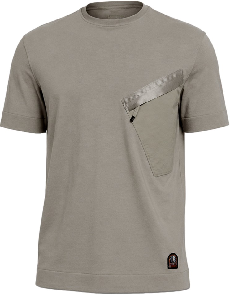 PARAJUMPERS Camiseta Baildon manga corta gris nowhere vista frontal