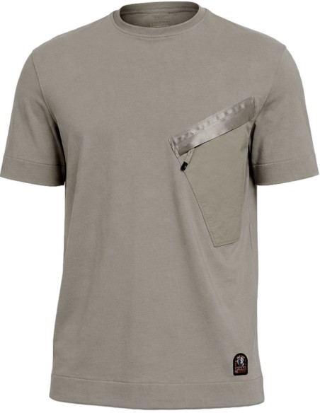 PARAJUMPERS Camiseta Baildon manga corta gris nowhere vista frontal