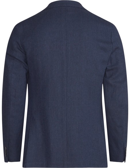 Chaqueta lana espiga azul sin forro - Tombolini Dream ESPALDA