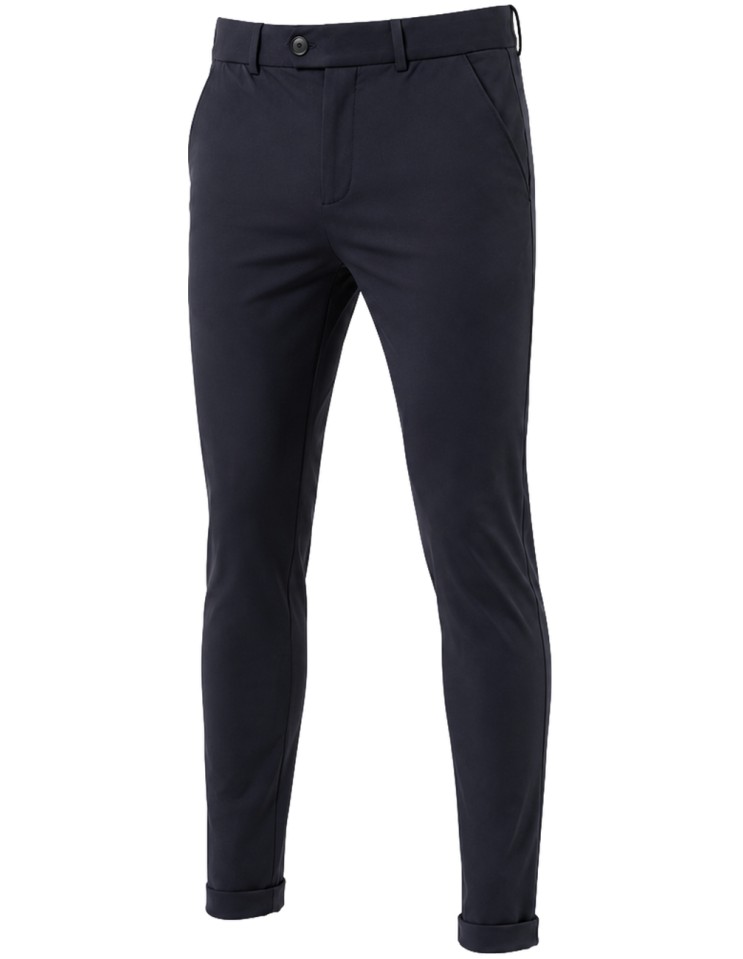 RRD Pantalón chino tejido surflex invierno azul marino - Roberto Ricci Designs vista frontal